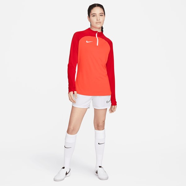 Nike Womens Academy Pro 22 Drill Top Bright Crimson/Uni Red